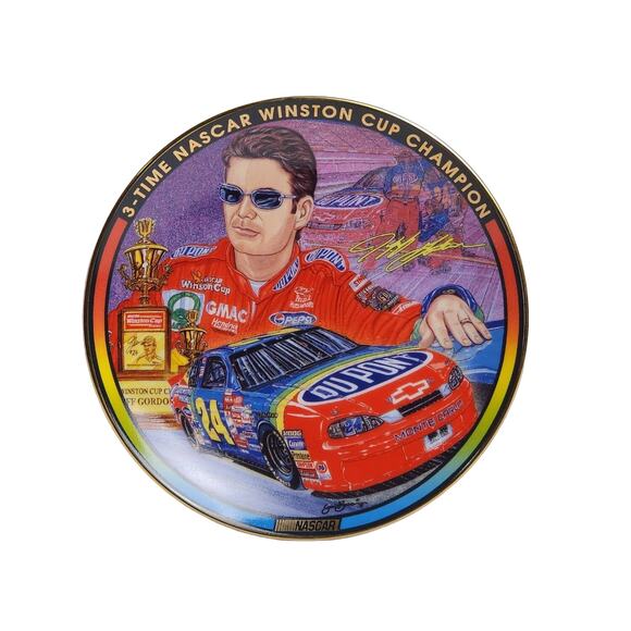 Vintage 2000 JEFF GORDON 24 Collectors Plate #0755A Simply the Best by BRADEX - Picture 1 of 6